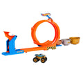 JBX64 Hot Wheels Monster Trucks Döngü ve Takla Bigfoot Oyun Parkuru - görsel 4