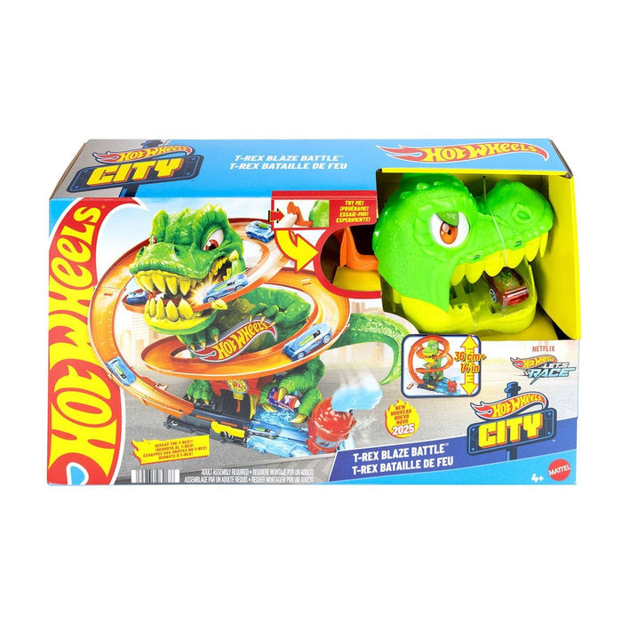 JBM73 Hot Wheels T-Rex ve İtfaiye İstasyonu Oyun Seti - Toyz Show - 