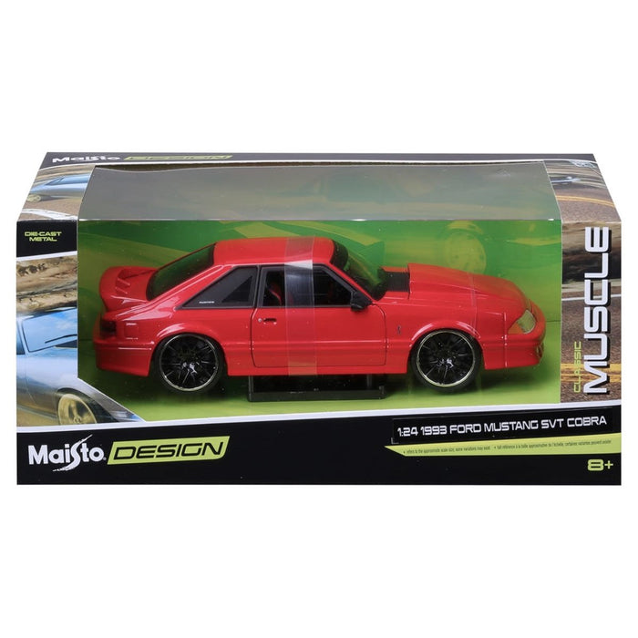 MAY 32549 1:24 1993 Ford Mustang SVT Cobra Model Araba -Necotoys - Toyz Show - 