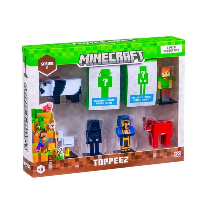 PMI/MC22270 MİNECRAFT 3D TOPPEEZ 8Lİ DELUXE FİGÜR SETİ SERİ 2 ASORTİ - Toyz Show - 