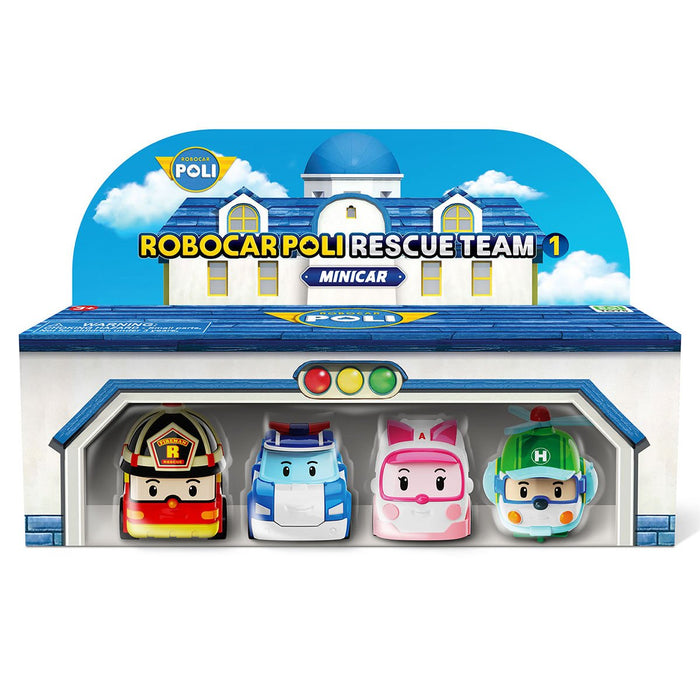 POLI MRT-760 Robocar Poli Mini Kasabanın Kurtarma Araçları 4lü Set - Toyz Show - 