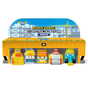 POLI MRT-761 Robocar Poli Mini İnşaat Araçları 5li Set - Toyz Show
