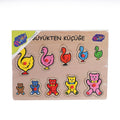 131-132 ONY Ahşap Tutmalı Puzzle Büyükten Küçüğe -Onyıl - görsel 2
