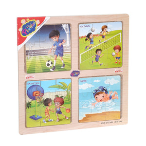 ONY-343/344/345/346 Ahşap Eğitici 4'lü Puzzle -Onyıl - Toyz Show