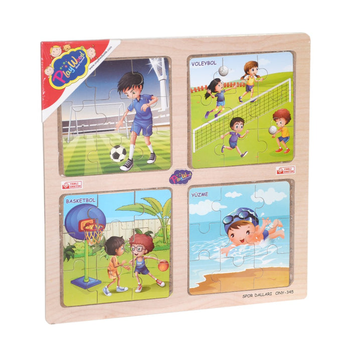 ONY-343/344/345/346 Ahşap Eğitici 4'lü Puzzle -Onyıl - Toyz Show - 
