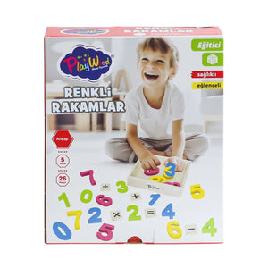 ONY-401 Ahşap Renkli Rakamlar 26 Parça -Onyıl Oyuncak - Toyz Show