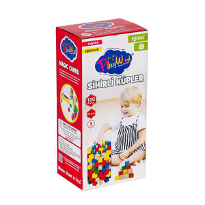 ONY-359 Ahşap Sihirli Küpler 100 Parça -Onyıl Oyuncak - Toyz Show