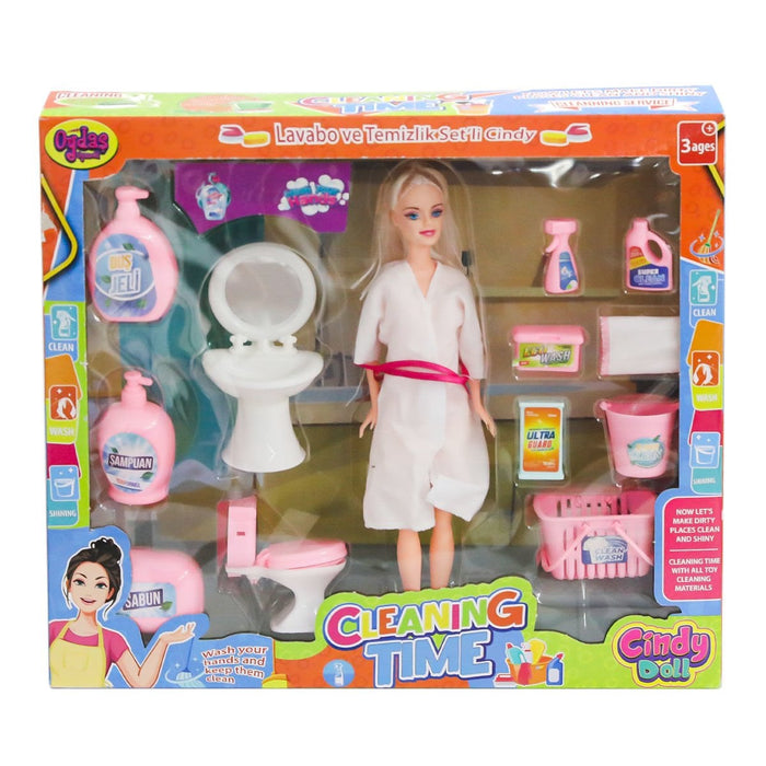 02452 Cindy Doll Bebek Lavabo ve Temizlik Seti  -Oydaş Oyuncak - Toyz Show - 