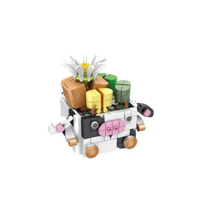P655012 PANLOS HAYVAN SAKSILARI BUKET SETLERİ İNEK 341 PARÇA BLOCK OYUNCAK - Toyz Show
