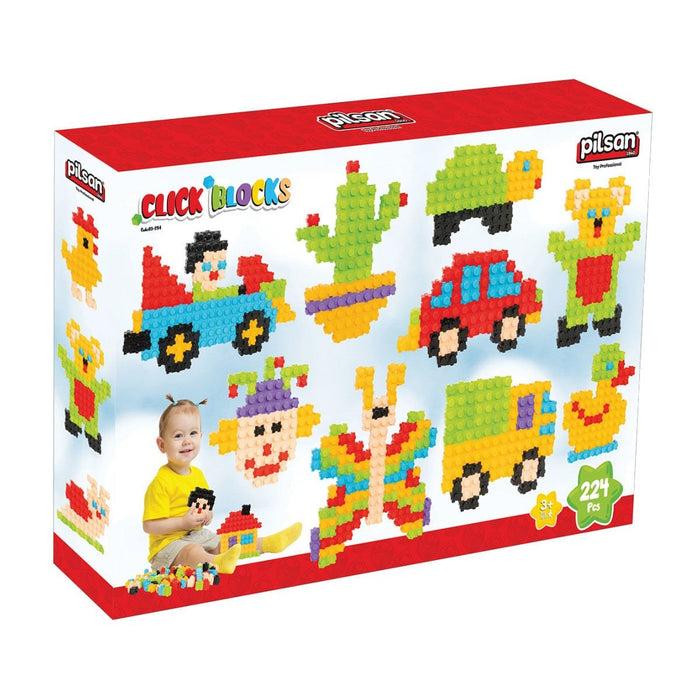 03 296 Çıt Çıt Bloklar 224 Parça -Pilsan Oyuncak - Toyz Show - 
