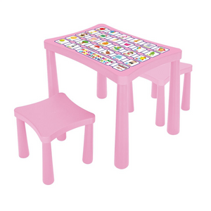 03 493 STORY İKİ TABURELİ MASA (PEMBE) - Toyz Show