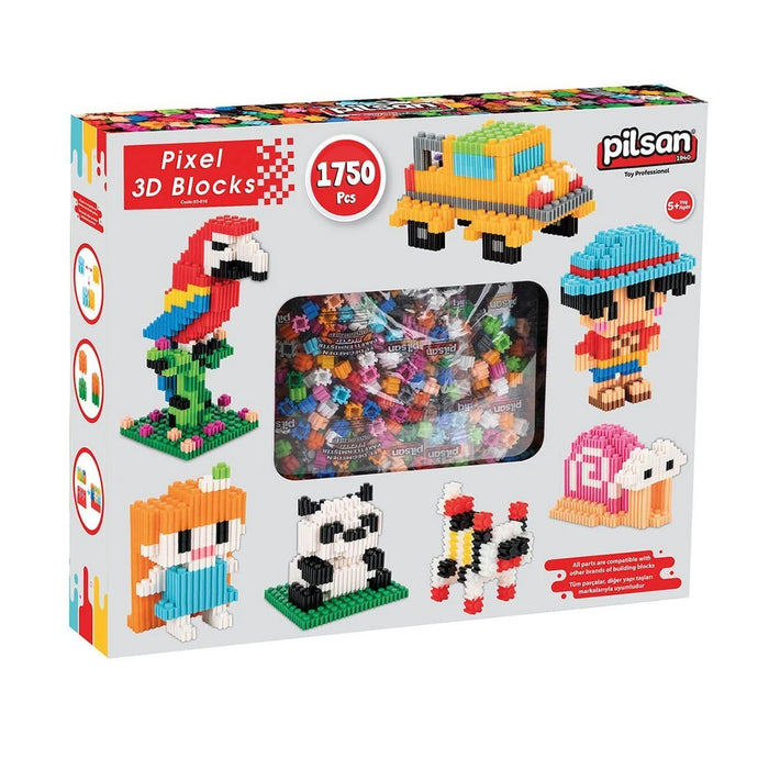 03 616 Pixel 3D Bloklar 1750 Parça -Pilsan Oyuncak - Toyz Show - 