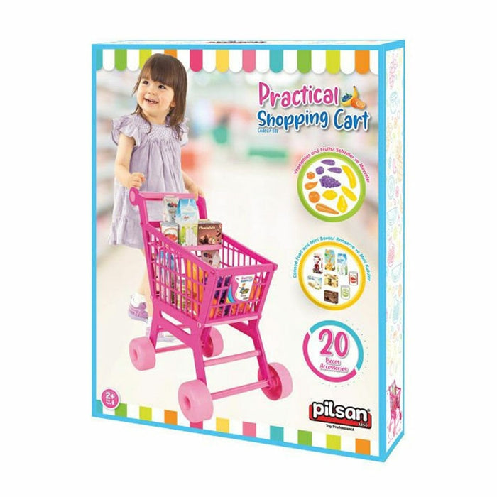 07 608 Pilsan Pratik Pembe Market Arabası (meyve ve sebze) - Toyz Show - 