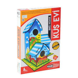 5269 Kumtoys Boyanabilir 3'lü Kuş Evi - Bird House - Toyz Show