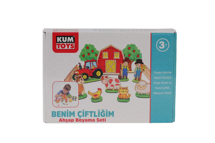 KM5898 KUMTOYS BENİM ÇİFTLİĞİM AHŞAP BOYAMA SETİ - Toyz Show - 