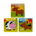 S00002907 WOODEN PUZZLE ANIMALS 9 PCS 3 AST - görsel 4