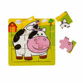 S00002907 WOODEN PUZZLE ANIMALS 9 PCS 3 AST - görsel 3