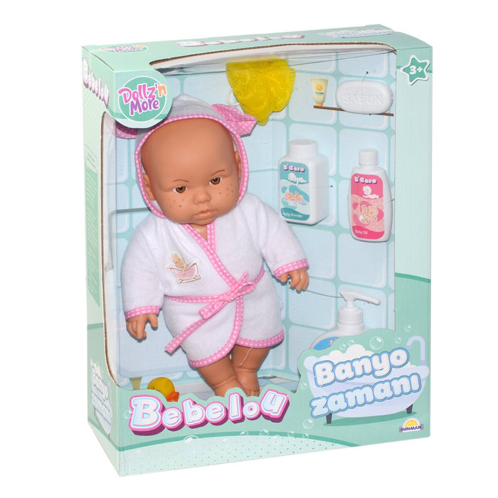 030031 Sunman, Bebelou Banyo Zamanı Bebek Seti, 35 cm / +3 yaş - Toyz Show - 