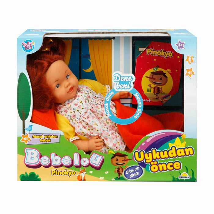 1040042 Bebelou Uykudan Önce Bebeği Masal Anlatan Pinokyo 40 cm -Sunman - Toyz Show - 