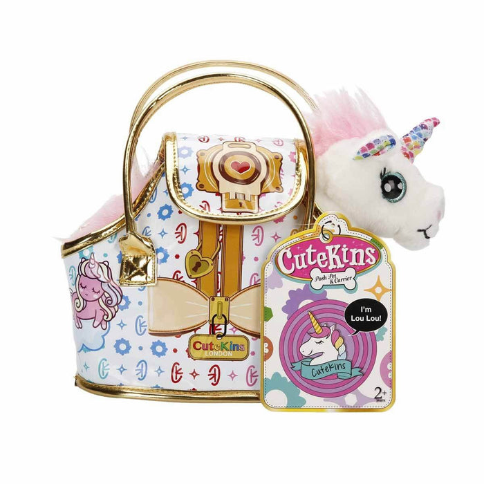 10873 Cutekins Taşıma Çantalı Peluş Unicorn Lou Lou -Sunman - Toyz Show - 