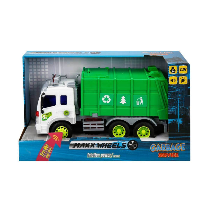 13078 1:16 Maxx Wheels Sesli ve Işıklı Geri Dönüşüm Kamyonları - Toyz Show - 