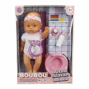 2030121 Sunman, Boubou Altını Islatan ve Konuşan Bebek Seti 30 cm - Toyz Show
