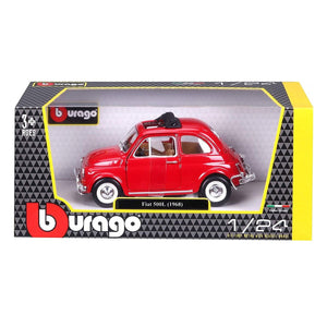 22099 Burago Fiat 500L 168 Kırmızı 1:24 -Sunman - Toyz Show