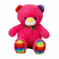 2962 Oturan Kurdeleli Renkli Peluş Ayı 30 cm -Sunman - görsel 2
