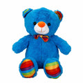 2962 Oturan Kurdeleli Renkli Peluş Ayı 30 cm -Sunman - görsel 3