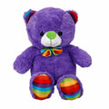 2962 Oturan Kurdeleli Renkli Peluş Ayı 30 cm -Sunman - görsel 5