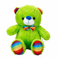 2962 Oturan Kurdeleli Renkli Peluş Ayı 30 cm -Sunman - görsel 6