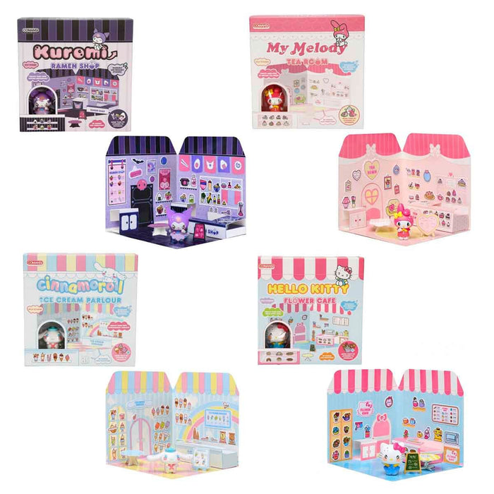 30001 SUN-CMS-OYUN SET STICKER HOUSE FOOD COURTS KUROMI CINNAMOROLI H KITTY MY - Toyz Show - 