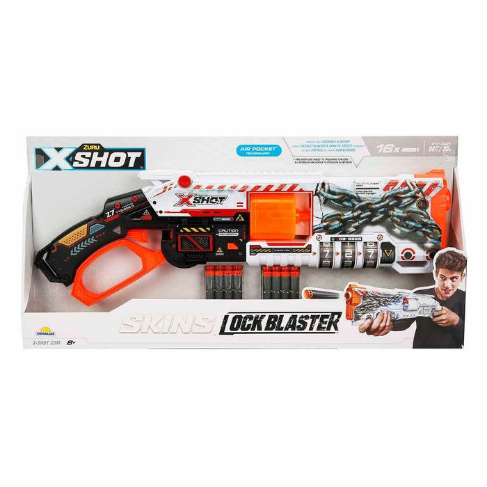 36606 X-Shot Skins Lock Blaster 16 Mermili Sünger Dart Atan Silah 56 cm -Sunman - Toyz Show - 