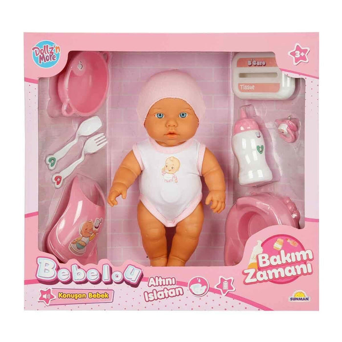 3823 Bebelou Bakım Zamanı Sesli Gülen Ağlayan Bebek 32 cm -Sunman - Toyz Show - 