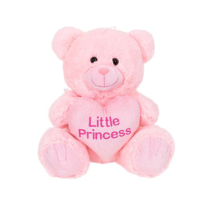 4763 Peluş Ayı Prens ve Prenses Kalpli Ayı 45 cm - Toyz Show