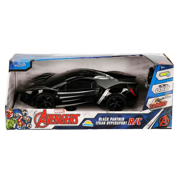 7037 Kumandalı 1:16 Avengers Black Panther Lykan Hypersport Araba - Toyz Show - 