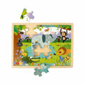 S01002909 WOODEN PUZZLE VEHICLES ANMALS 5 PCS 2 AST - görsel 1