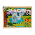 S01002909 WOODEN PUZZLE VEHICLES ANMALS 5 PCS 2 AST - görsel 3