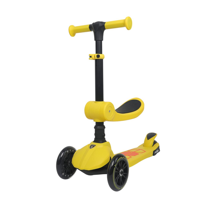 L52IN1-Y LAMBORGHİNİ LİSANSLI KATLANIR OTURAKLI IŞIKLI SCOOTER SARI - Toyz Show - 