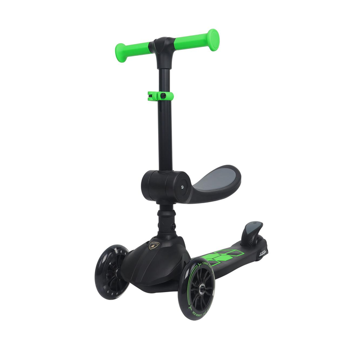 L52IN1-BK LAMBORGHİNİ LİSANSLI KATLANIR OTURAKLI IŞIKLI SCOOTER SİYAH - Toyz Show - 