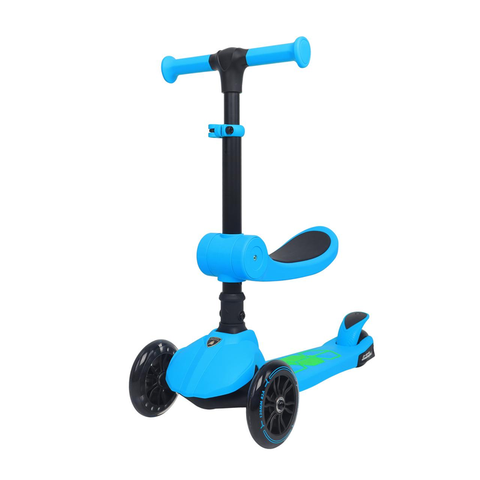 L52IN1-B LAMBORGHİNİ LİSANSLI KATLANIR OTURAKLI IŞIKLI SCOOTER MAVİ - Toyz Show - 