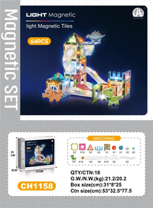 03-CH1158 7,5 CM MANYETİK BLOKLAR 64 PCS - Toyz Show