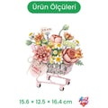 LZ4124 LOZ PEMBE ARABALI ÇİÇEKLER 584 PARÇA BLOCK - görsel 2