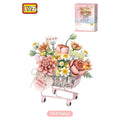LZ4124 LOZ PEMBE ARABALI ÇİÇEKLER 584 PARÇA BLOCK - görsel 1