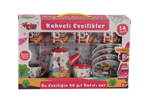 ATF-996-7A-10A 14 PARÇA DESENLİ METAL ÇAY SET - Toyz Show