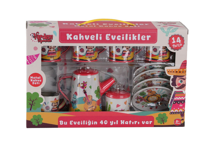 ATF-996-7A-10A 14 PARÇA DESENLİ METAL ÇAY SET - Toyz Show - 