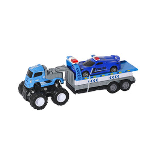 KLX600-361 Sürtmeli Die Cast 4x4 Polis Arabası Taşıyıcılı -Vardem - Toyz Show