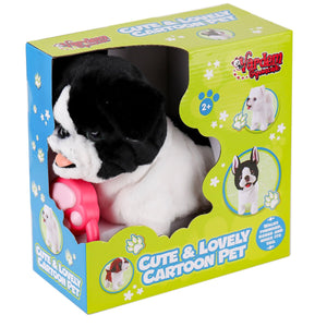 PR66308-25T Tasmalı Yürüyen Peluş Fransız Köpeği - Toyz Show