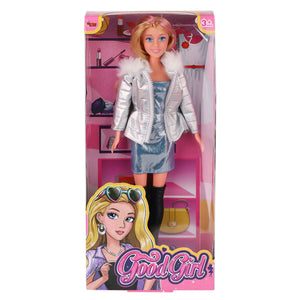 WG-66770 Parlak Elbiseli Ceketli Bebek 29 cm -Vardem - Toyz Show
