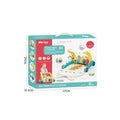 BIB6015 -Vardem Piyanolu 2 in 1 Bebek Yürüteci ve Tavşan Desenli Mavi Oyun Halısı - görsel 4